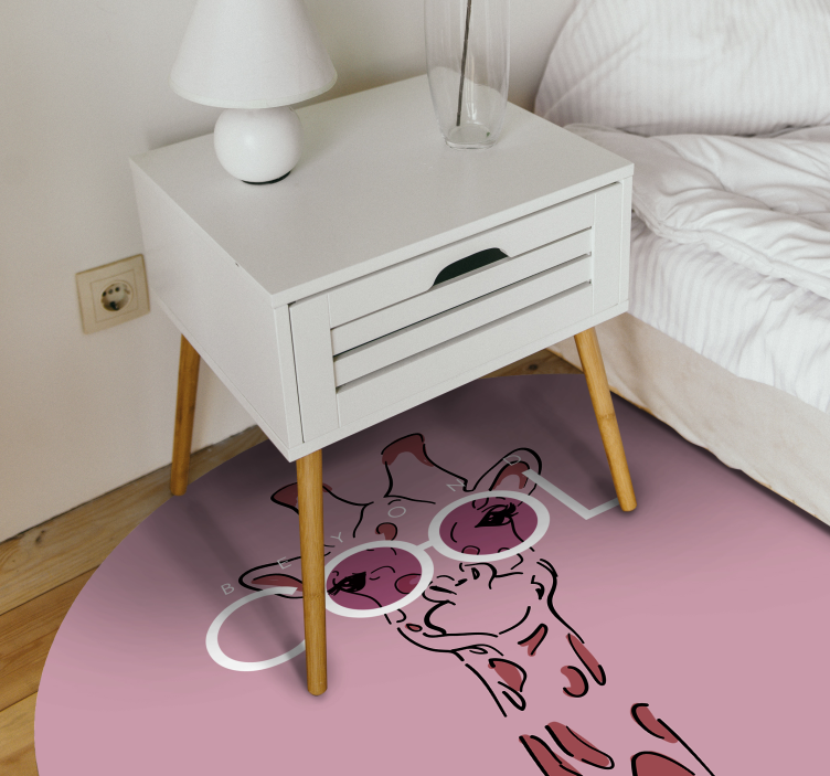 Vinyl Teppich Jugendzimmer entzückende coole giraffe - TenStickers