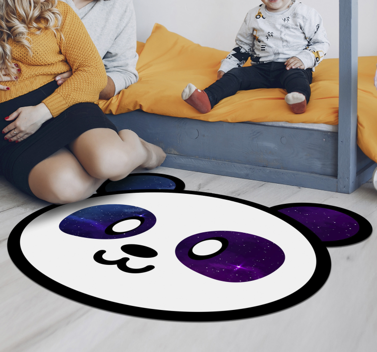 Vinyl Teppich Kinder galaktisches pandagesicht - TenStickers