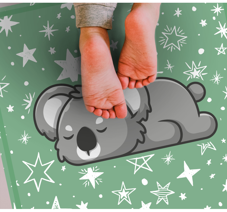 Vinyl Teppich Kinder schlafende koala-sterne - TenStickers
