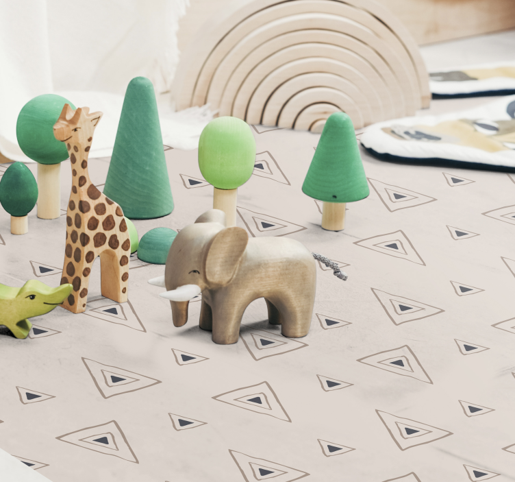 Vinyl Teppich Baby stilvolles dreiecksmuster - TenStickers