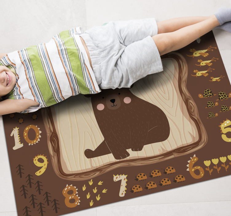Vinyl Teppich Kinder bär pädagogisches design - TenStickers