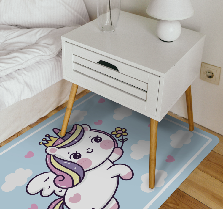 Vinyl Teppich Kinder süße einhorn-fantasie - TenStickers