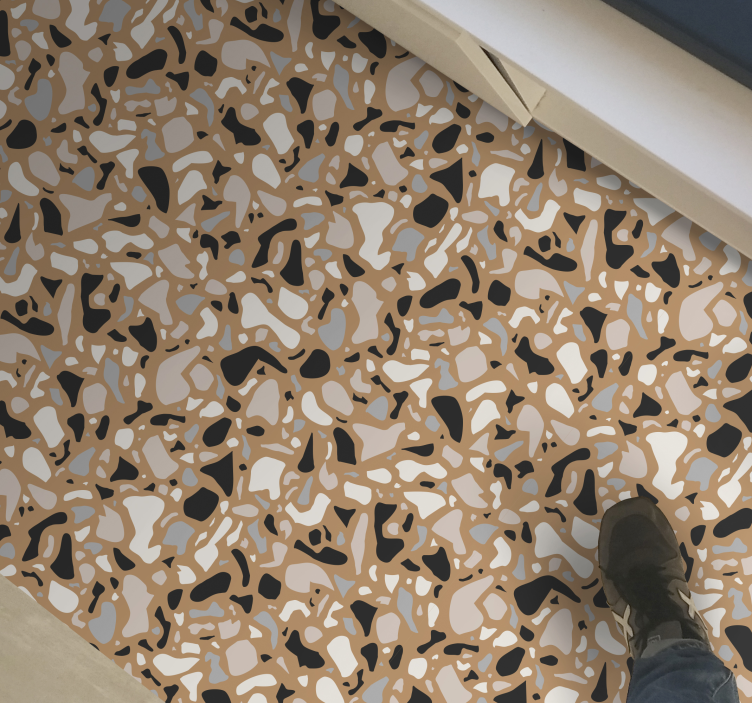 Vinylteppich Textur Klassischer brauner terrazzo - TenStickers