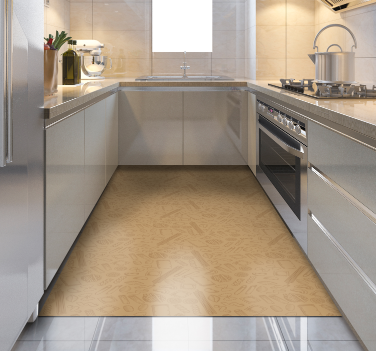 Vinyl Teppich Küche strukturierte küchenabdeckung - TenStickers