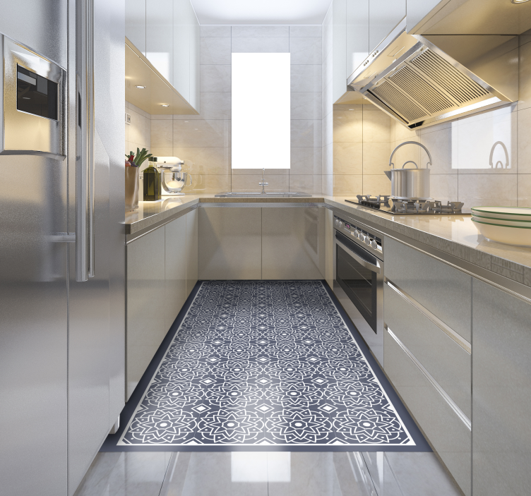 Vinylteppich Mosaik Tiefblaue farbe - TenStickers