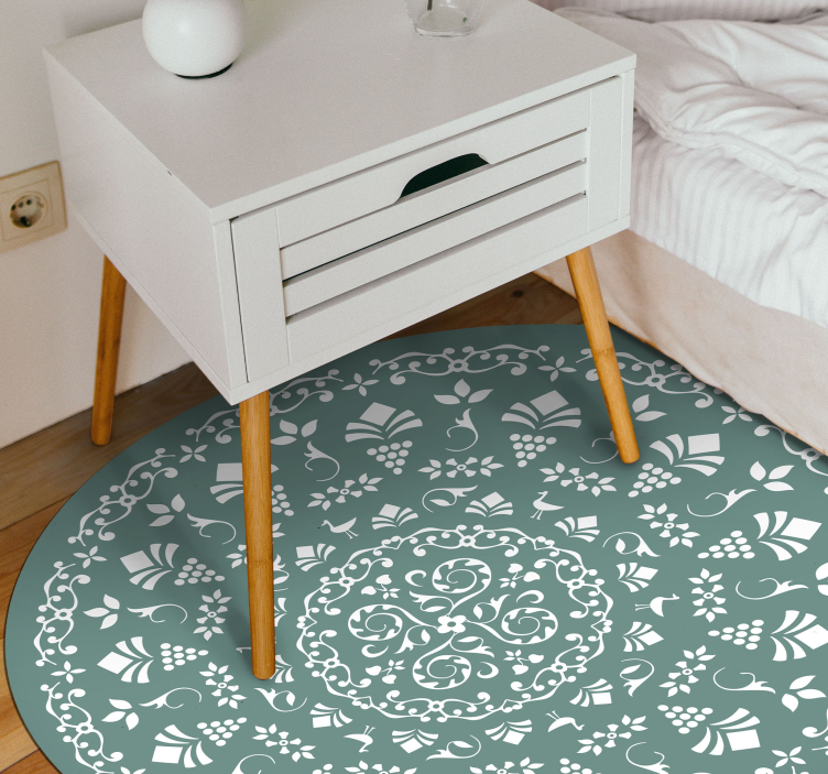 Vinyl Teppich Mandala blumenmustermotiv - TenStickers