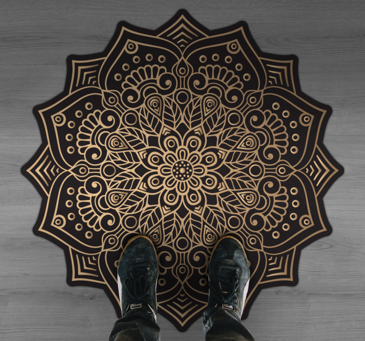 Vinyl Teppich Mandala komplizierte mandala-overlay - TenStickers