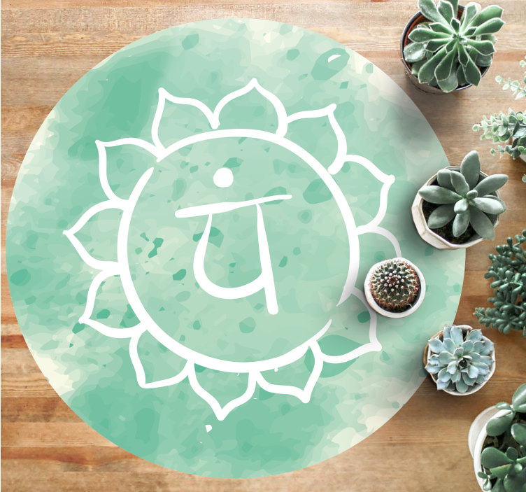 Vinyl Teppich Mandala lotus-chakra-symbol - TenStickers