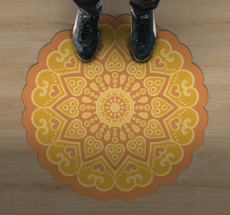 Vinyl Teppich Mandala mandala-bodenakzent - TenStickers