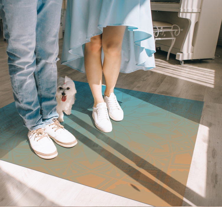 Vinyl Teppich Mandala mandala-farbverlauf - TenStickers