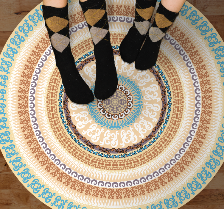 Vinyl Teppich Mandala mandala-kreismuster - TenStickers