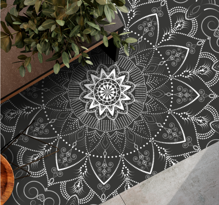 Vinyl Teppich Mandala mandala muster symmetrie - TenStickers