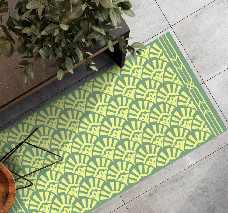 Vinyl Teppich Fliesenoptik sonnendurchbruch blumen - TenStickers