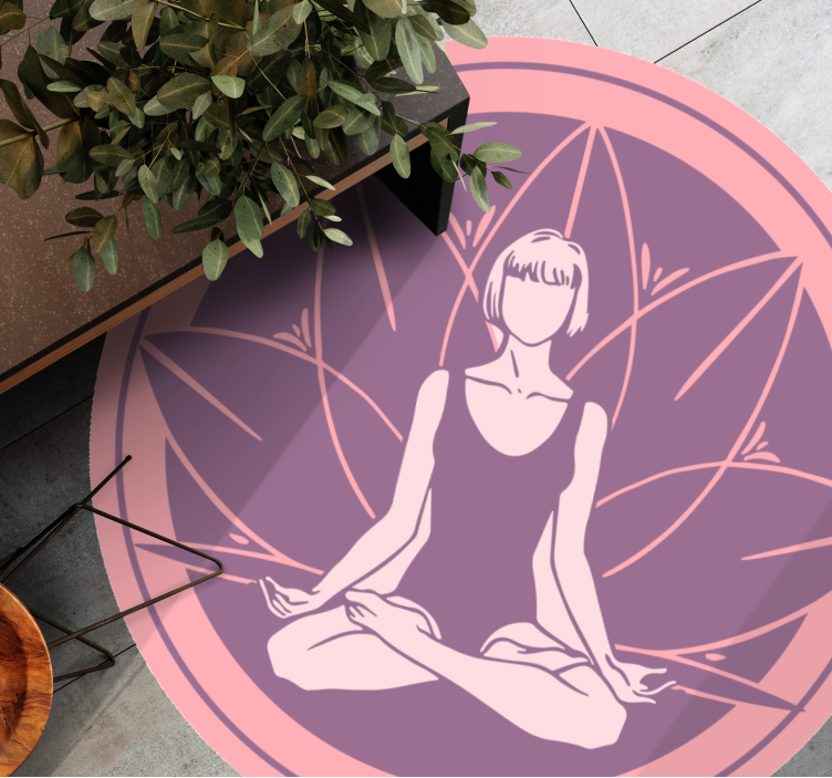 Vinyl Teppich Mandala symbol der ruhigen meditation - TenStickers