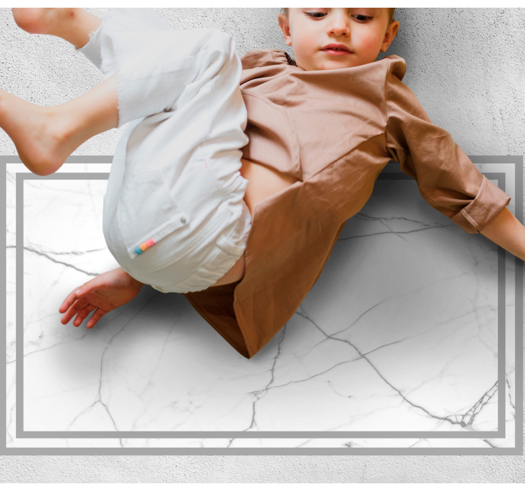 Vinyl Teppich Marmor anmutige weiße streifen - TenStickers