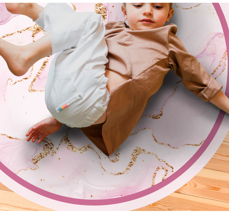 Vinyl Teppich Marmor eleganter rosa wirbel - TenStickers