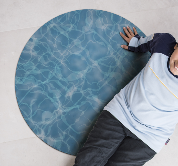 Vinyl Teppich Marmor illusion einer wasseroberfläche - TenStickers