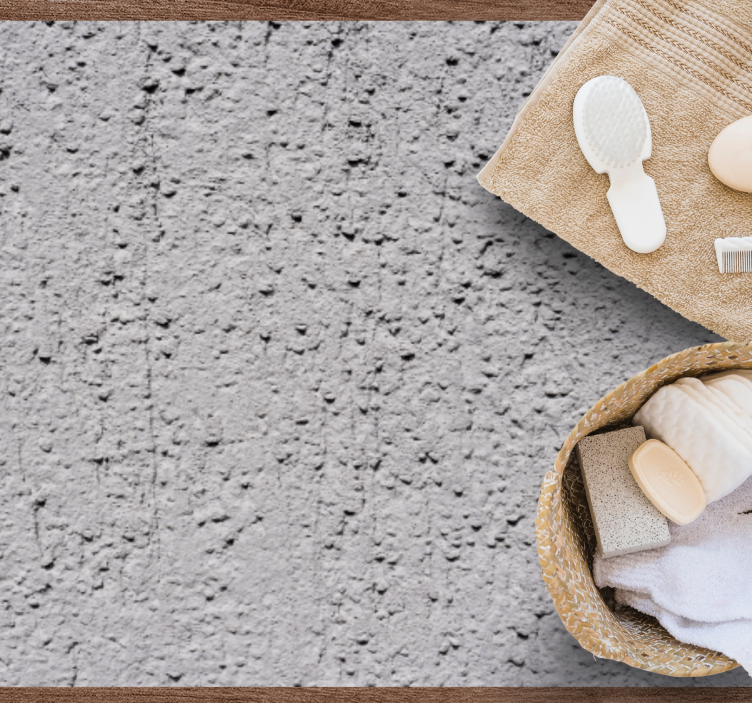 Vinyl Teppich Steinoptik strukturierter grauer beton - TenStickers