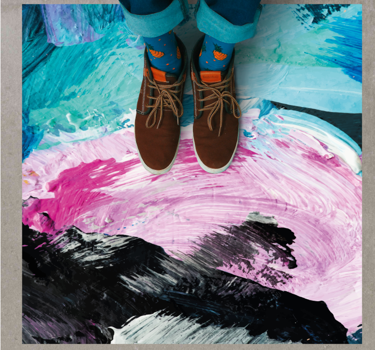 Vinyl Teppich Imitation abstrakte farbexplosion - TenStickers