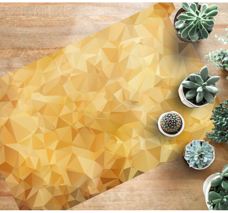 Vinyl Teppich geometrisch goldenes muster - TenStickers