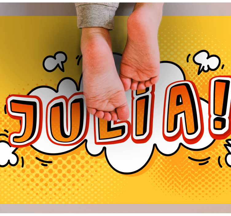 Vinylteppich kindlich graffiti-namenswolke - TenStickers