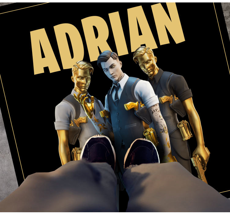 Vinyl teppich jugendzimmer mit individuellen trio-figuren - TenStickers