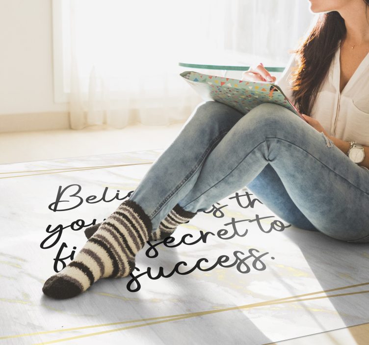 Vinyl Teppich mit Namen inspirierendes zitat - TenStickers