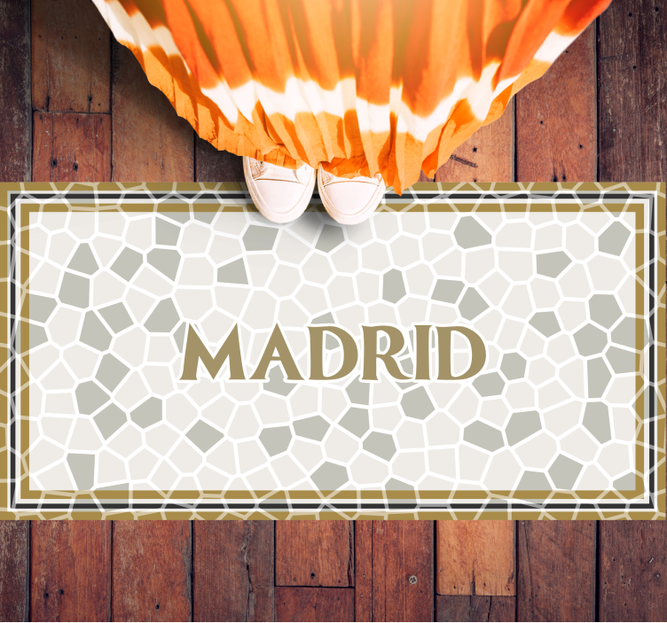Vinyl Teppich mit Namen madrid geometrisches muster - TenStickers