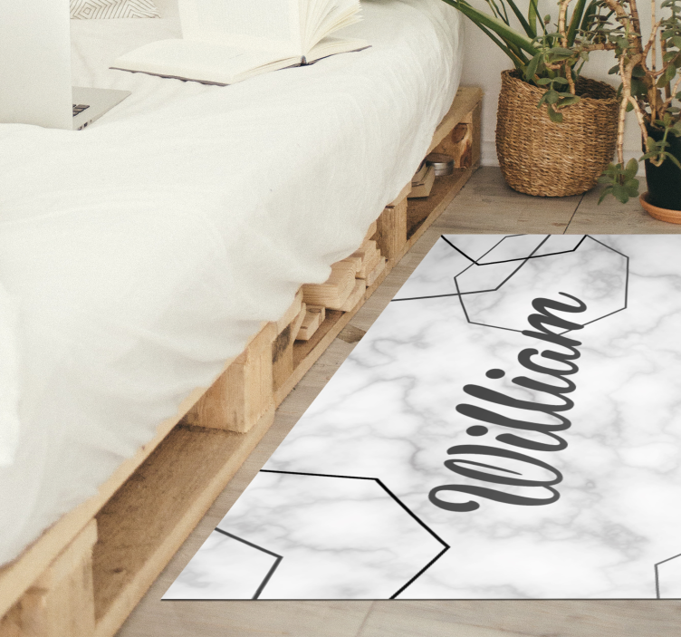 Vinyl Teppich Schlafzimmer marmor benutzerdefinierter name - TenStickers