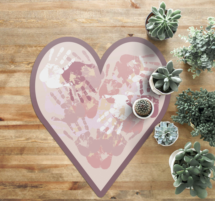 Vinyl Teppich mit Namen personalisiertes herz - TenStickers