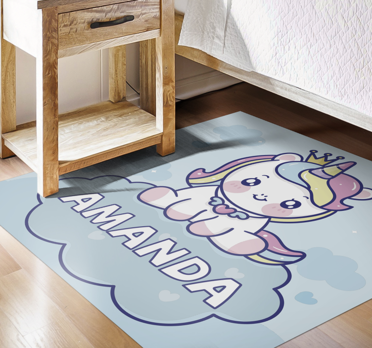 Vinylteppich kindlich benutzerdefiniertes baby-einhorn - TenStickers