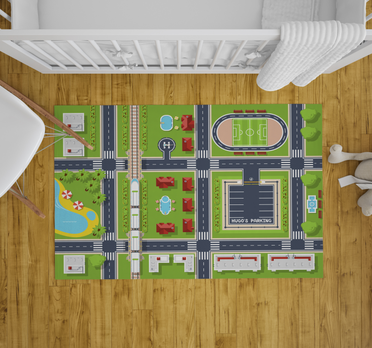 Vinyl Teppich Straßen verspieltes stadtbild - TenStickers