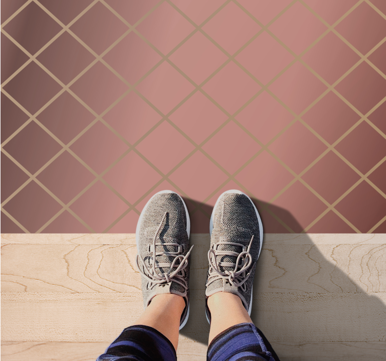 Vinyl Teppich modern elegantes rautenmuster - TenStickers