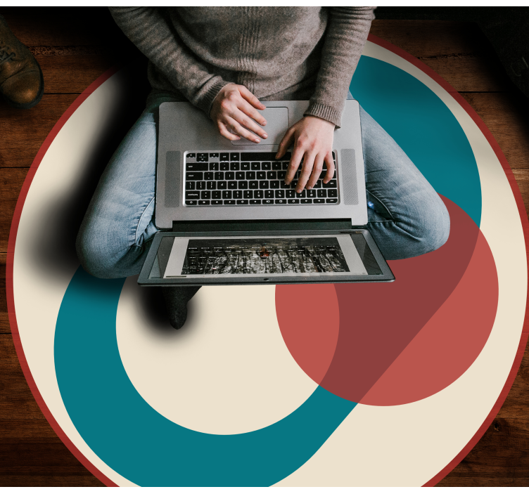 Vinyl Teppich modern kreise in harmonie - TenStickers