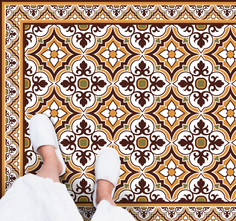 Vinyl Teppich Fliesenoptik aufwendige mosaikanordnung - TenStickers