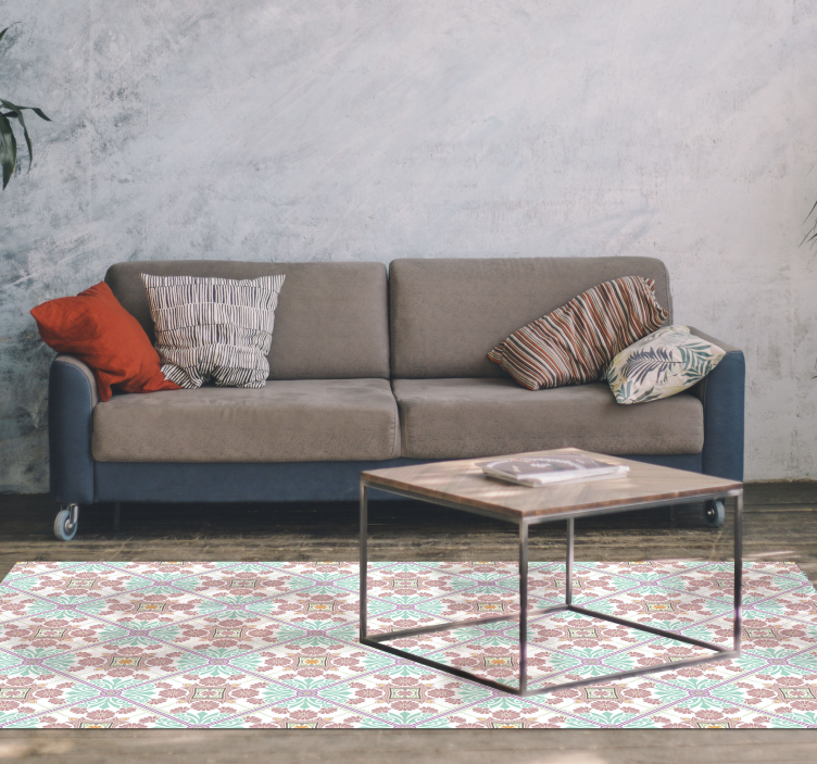 Vinyl Teppich Mosaik bunte ornamentfliesen - TenStickers