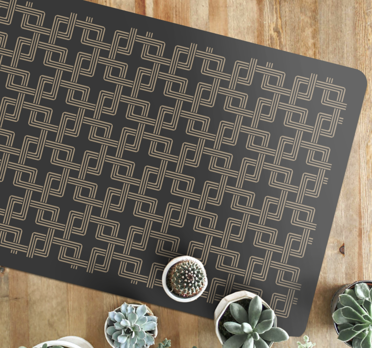 Vinyl Teppich Mosaik elegante linienmuster - TenStickers