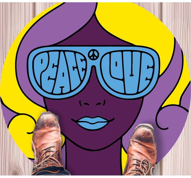 Vinyl Teppich Jugendzimmer friedensliebessymbol - TenStickers