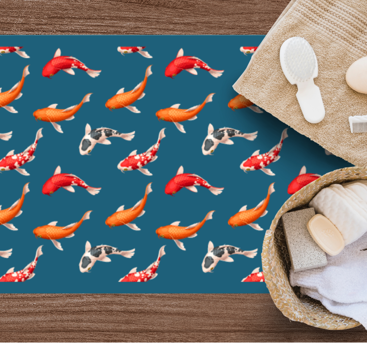 Vinyl Teppich Natur koi-fisch-muster - TenStickers