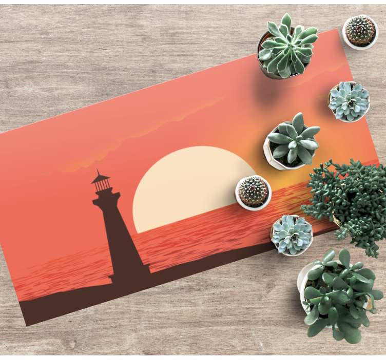 Vinyl teppich natur küsten sonnenuntergang aussicht - TenStickers