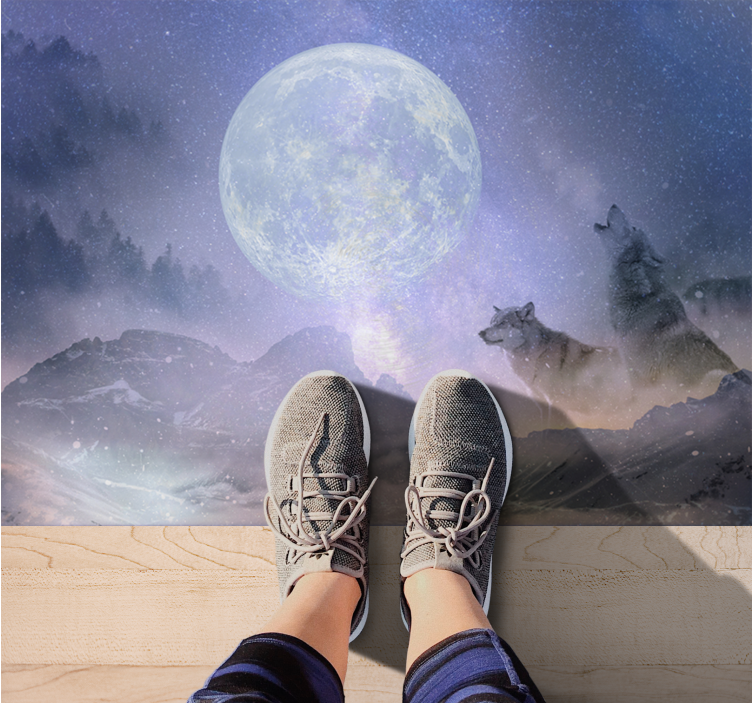 Vinyl Teppich Natur majestätisches mondlicht - TenStickers