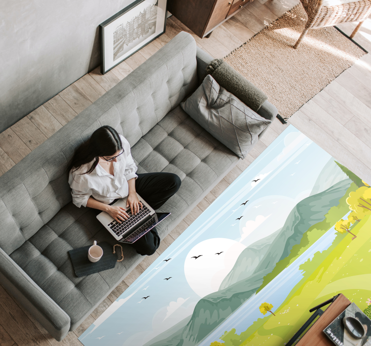 Vinyl Teppich Natur pastorale landschaft - TenStickers