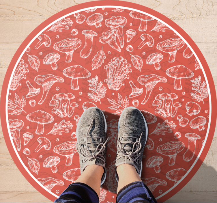 Vinyl Teppich Natur pilzillustration - TenStickers