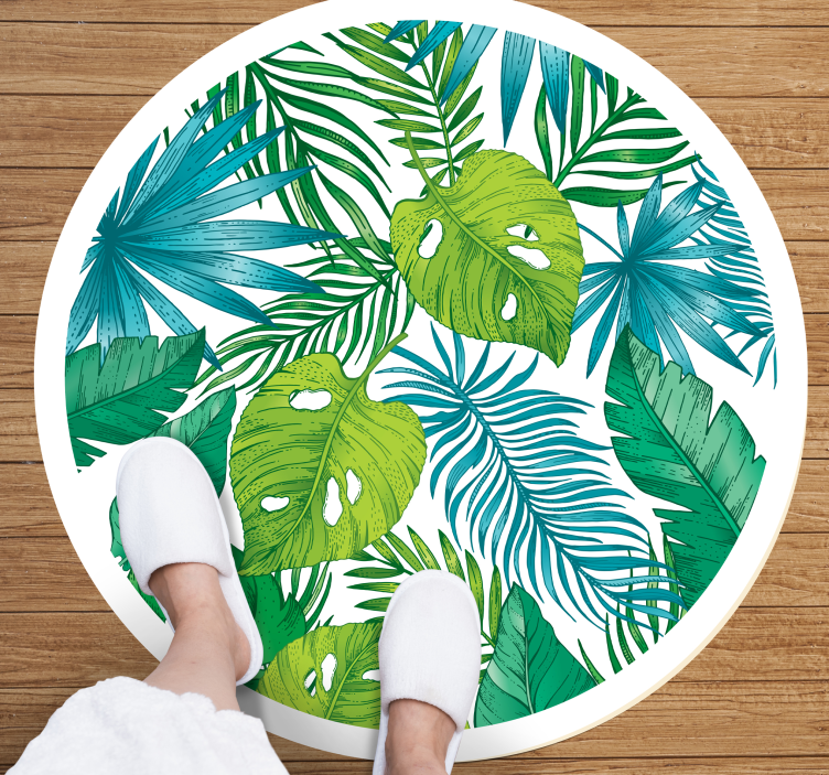Vinyl Teppich Natur tropische blattdesigns - TenStickers