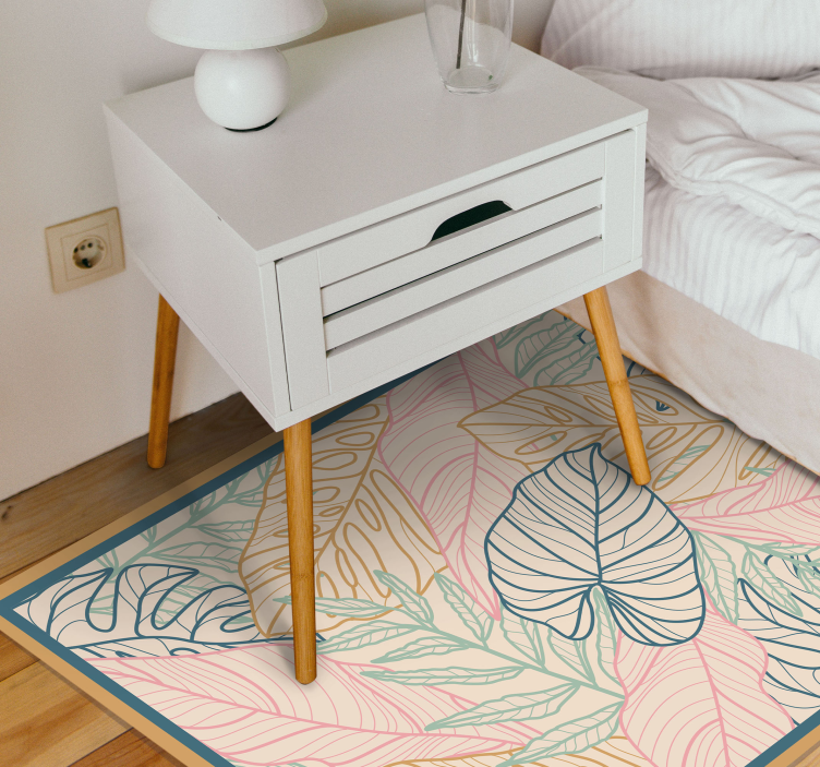 Vinyl Teppich Natur tropische blattmuster - TenStickers