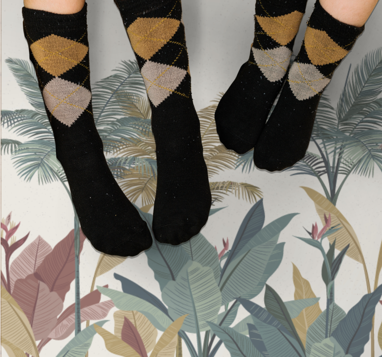 Vinyl Teppich Natur tropische pflanzenpalette - TenStickers