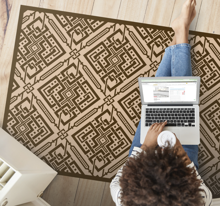 Vinyl Teppich Wohnzimmer elegantes geometrisches element - TenStickers