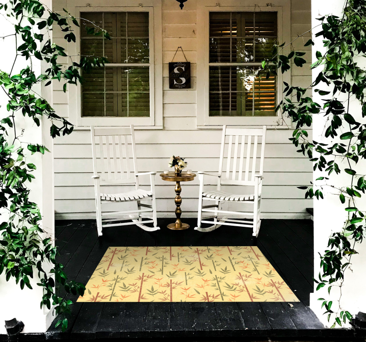 Vinyl Teppich Blumen botanischer bambus - TenStickers