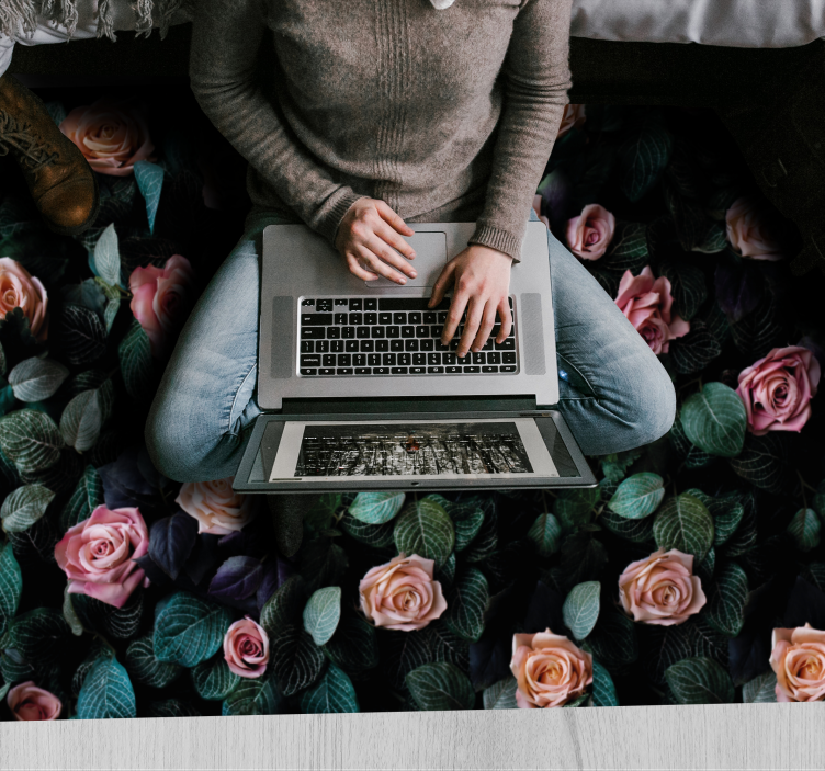 Vinyl Teppich Blumen florale botanische bilder - TenStickers