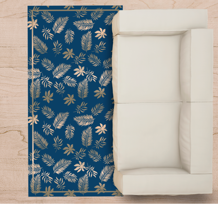 Vinyl Teppich Blumen tropisches blattmuster - TenStickers